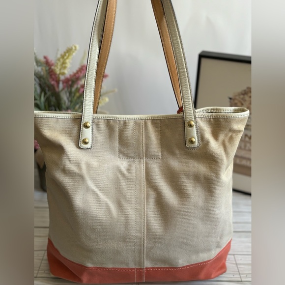 Coach canvas beach umbrella tote - Picture 2 of 16